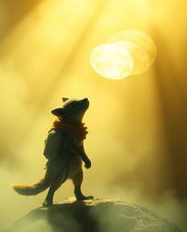 Explore stunning visuals featuring volumetric lighting effects showcasing beams of light through dust or fog. A talking anim