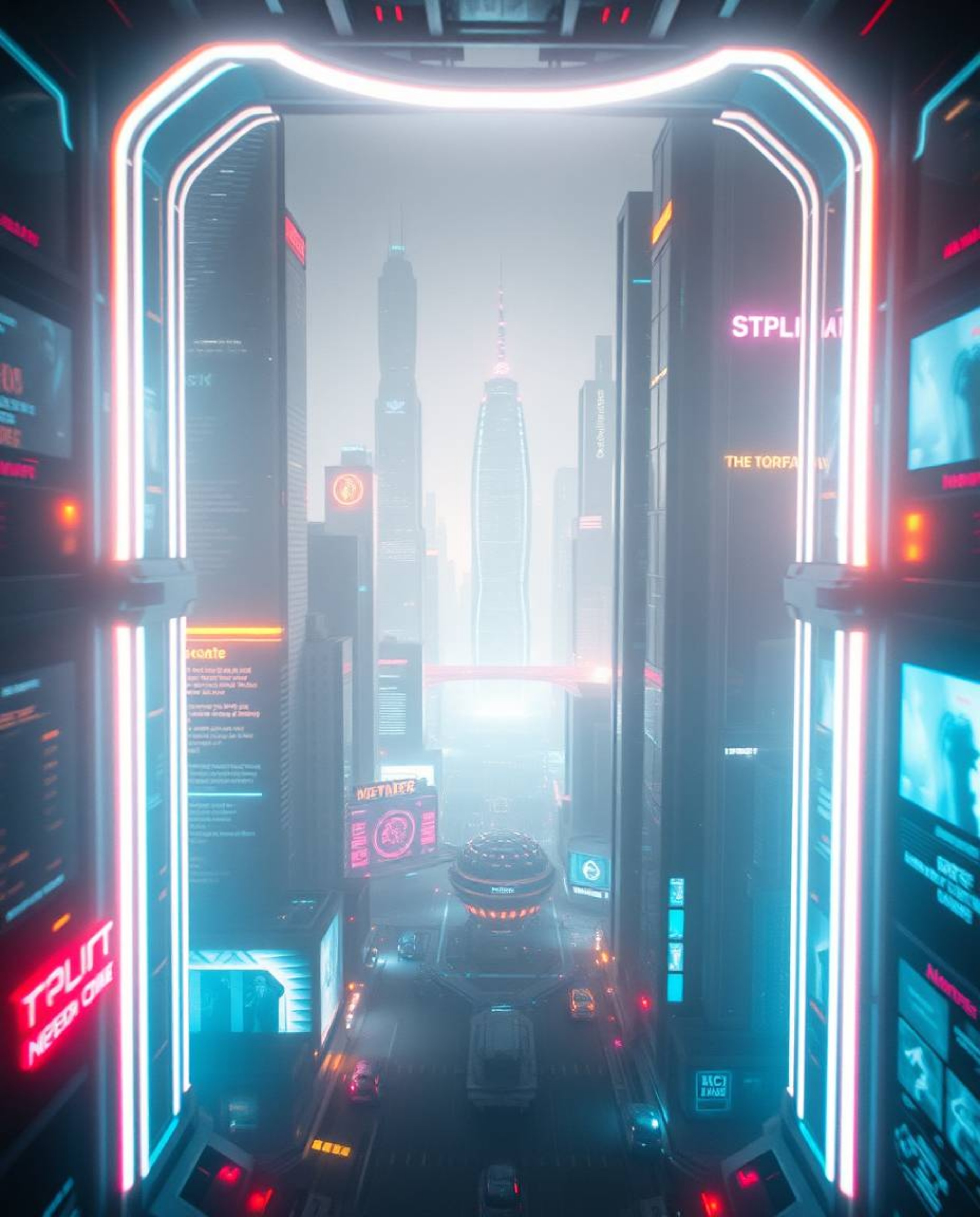 Immerse yourself in a breathtaking futuristic city scene rendered in stunning detail.  Experience the captivating blend of so