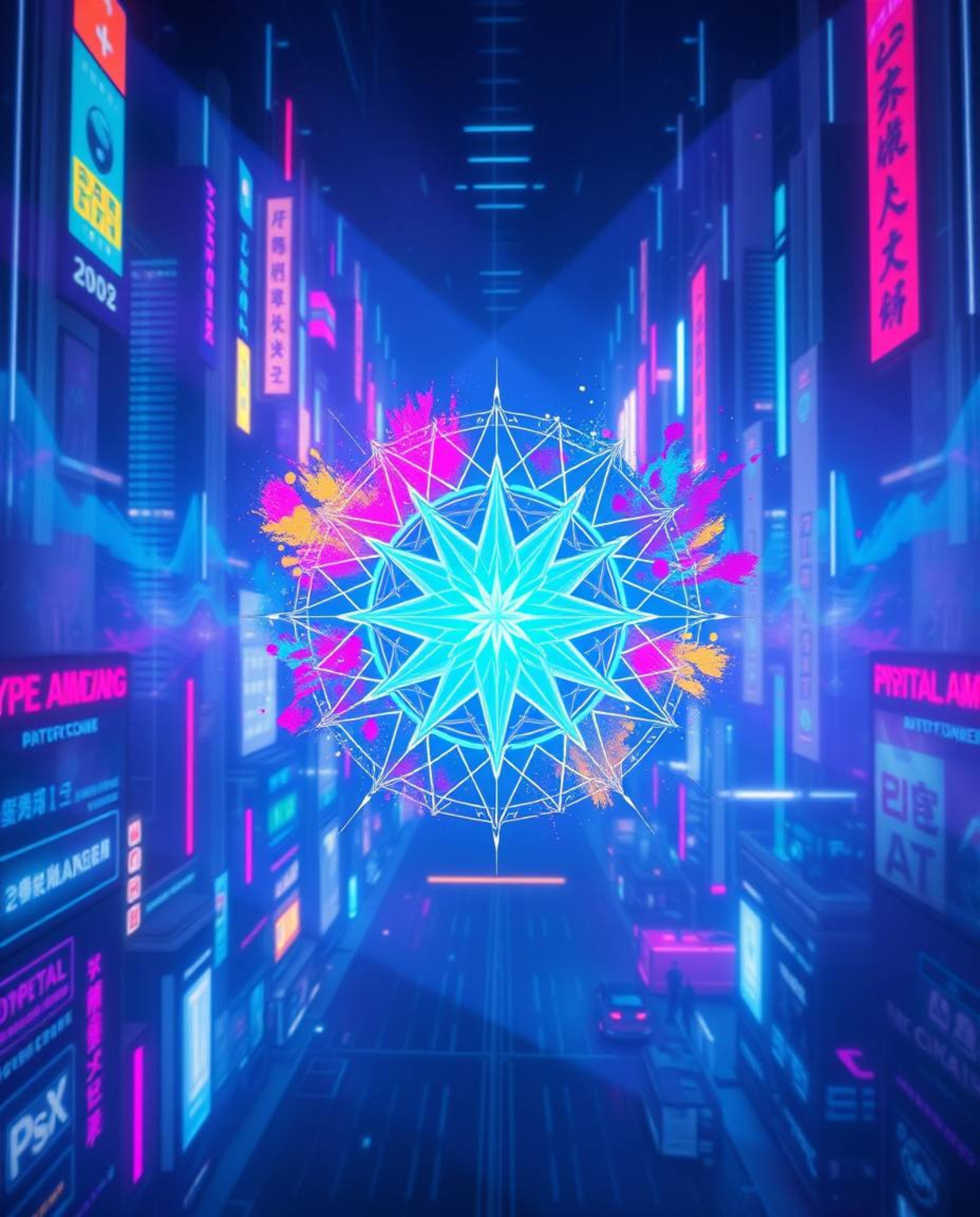 This logo design concept evokes an ethereal and spiritual feeling through its inspired form. Imagine colorful neon splashes i
