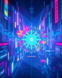 This logo design concept evokes an ethereal and spiritual feeling through its inspired form. Imagine colorful neon splashes i