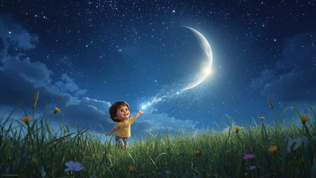 Step into a world of pure enchantment with this breathtakingly vibrant and whimsical photograph, reminiscent of Pixar's signa