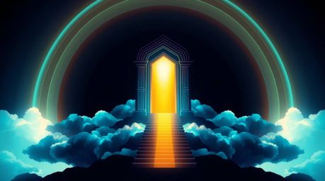 This captivating logo design features geometric, clean lines and a balanced, symmetrical aesthetic. Vibrant, glowing biolumin
