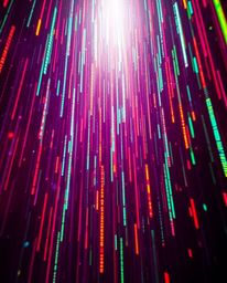 Experience the captivating blend of intense dramatic lighting and bright vibrant colors in this high-contrast, energetic artw