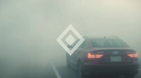 This animation features a soft cinematic and hazy logo, utilizing a geometric chase scene with exaggerated squash and stretch
