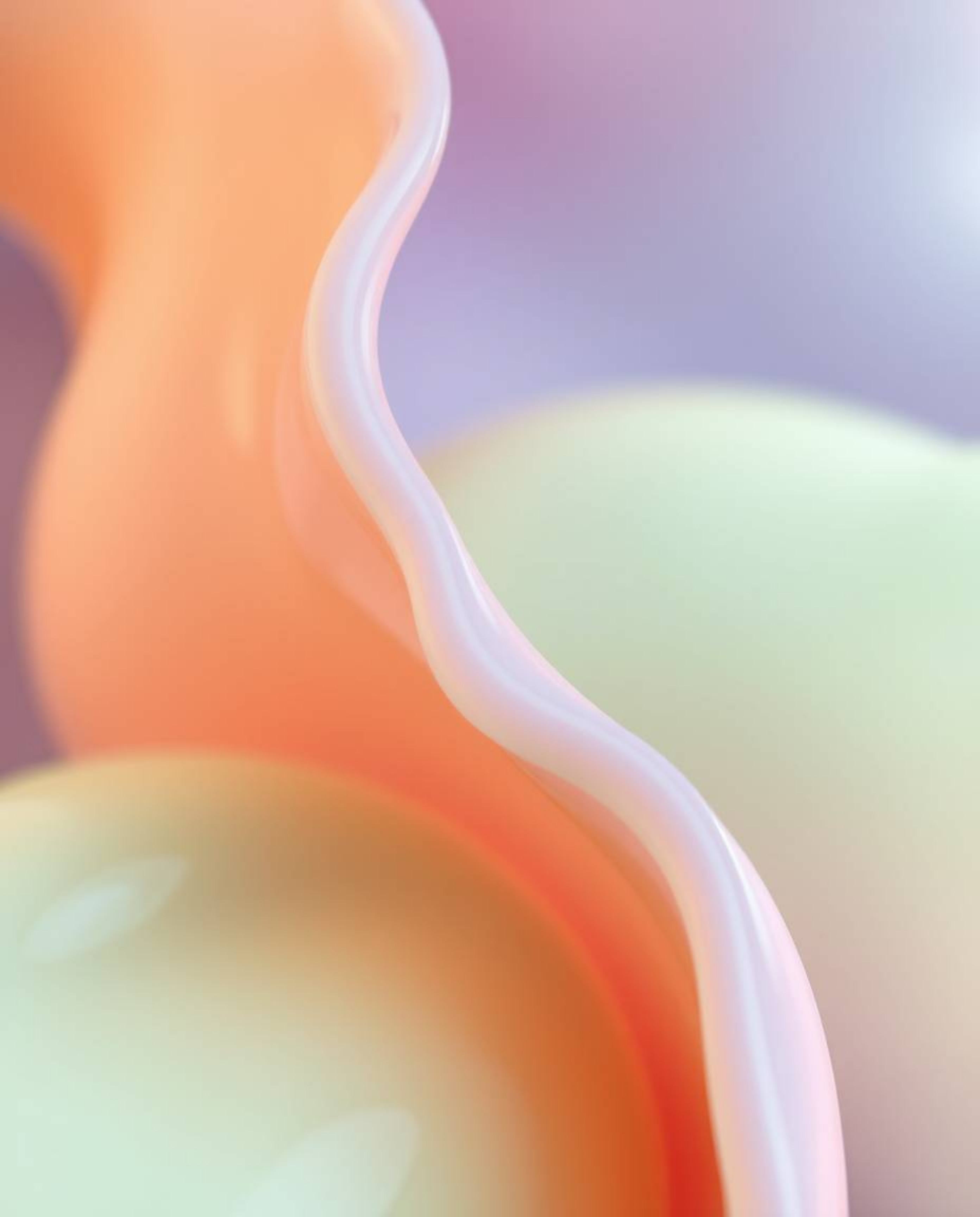 Explore the captivating beauty of abstract 3D liquid forms in this extreme macro close-up. Bathed in soft lighting and render