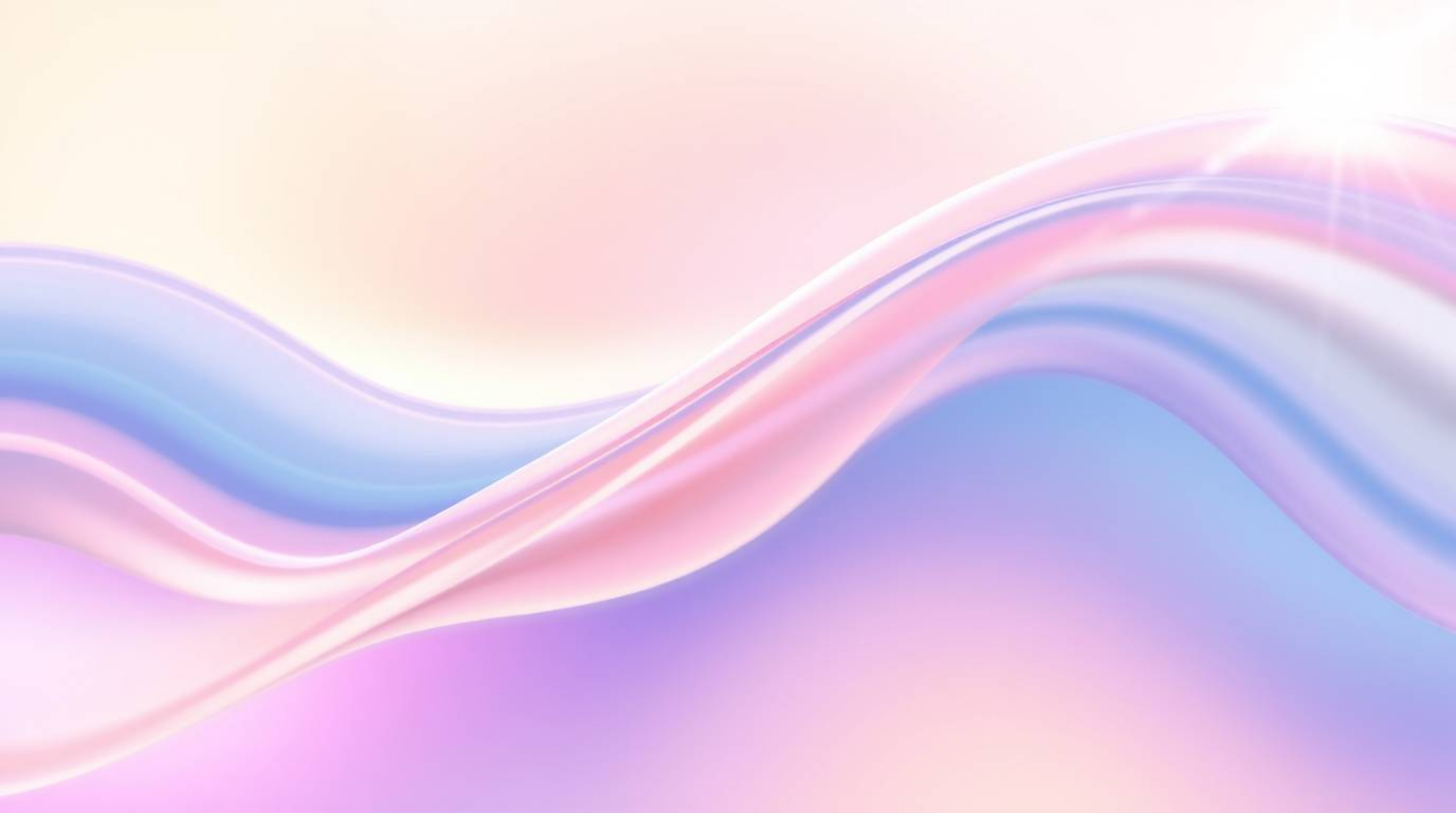 A captivating image featuring a fluid abstract wave with a pastel gradient texture.  Smooth gradient transitions and bright l