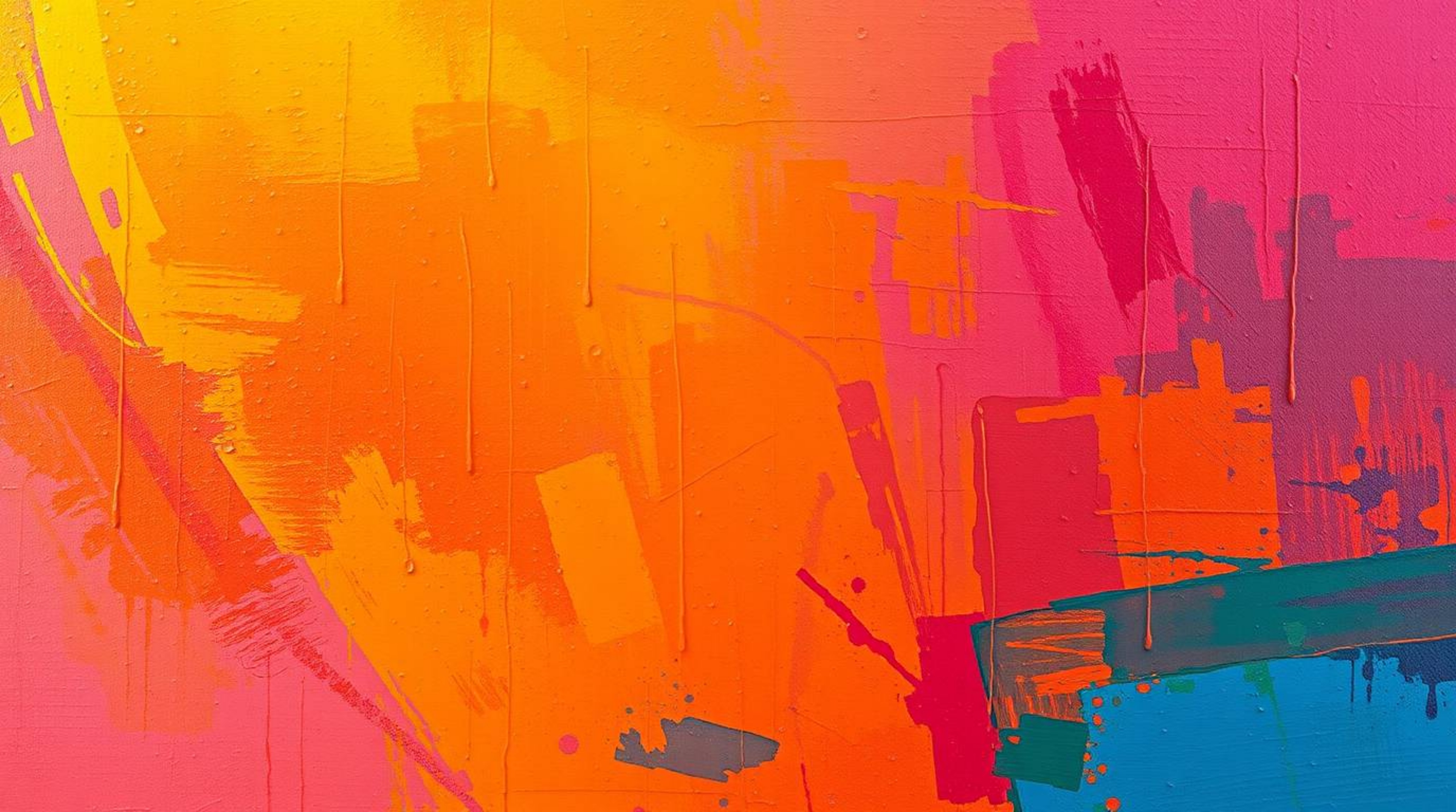 Explore a bold acrylic painting featuring a high-angle perspective and an abstract gradient background with a subtle paper gr