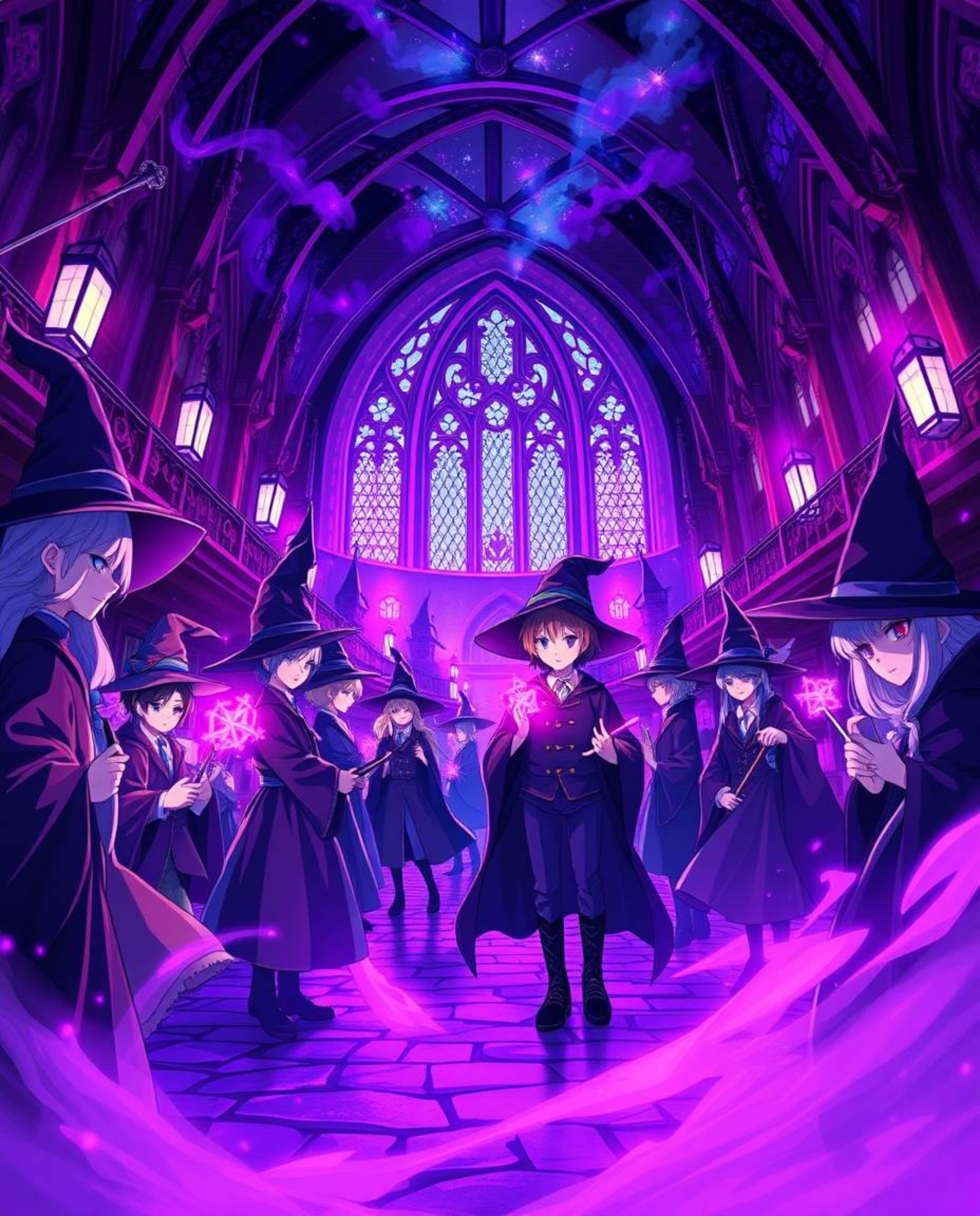 Dive into a captivating isekai anime depicting a magical school brimming with young wizards.  Experience vibrant deep ultravi