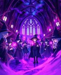 Dive into a captivating isekai anime depicting a magical school brimming with young wizards.  Experience vibrant deep ultravi