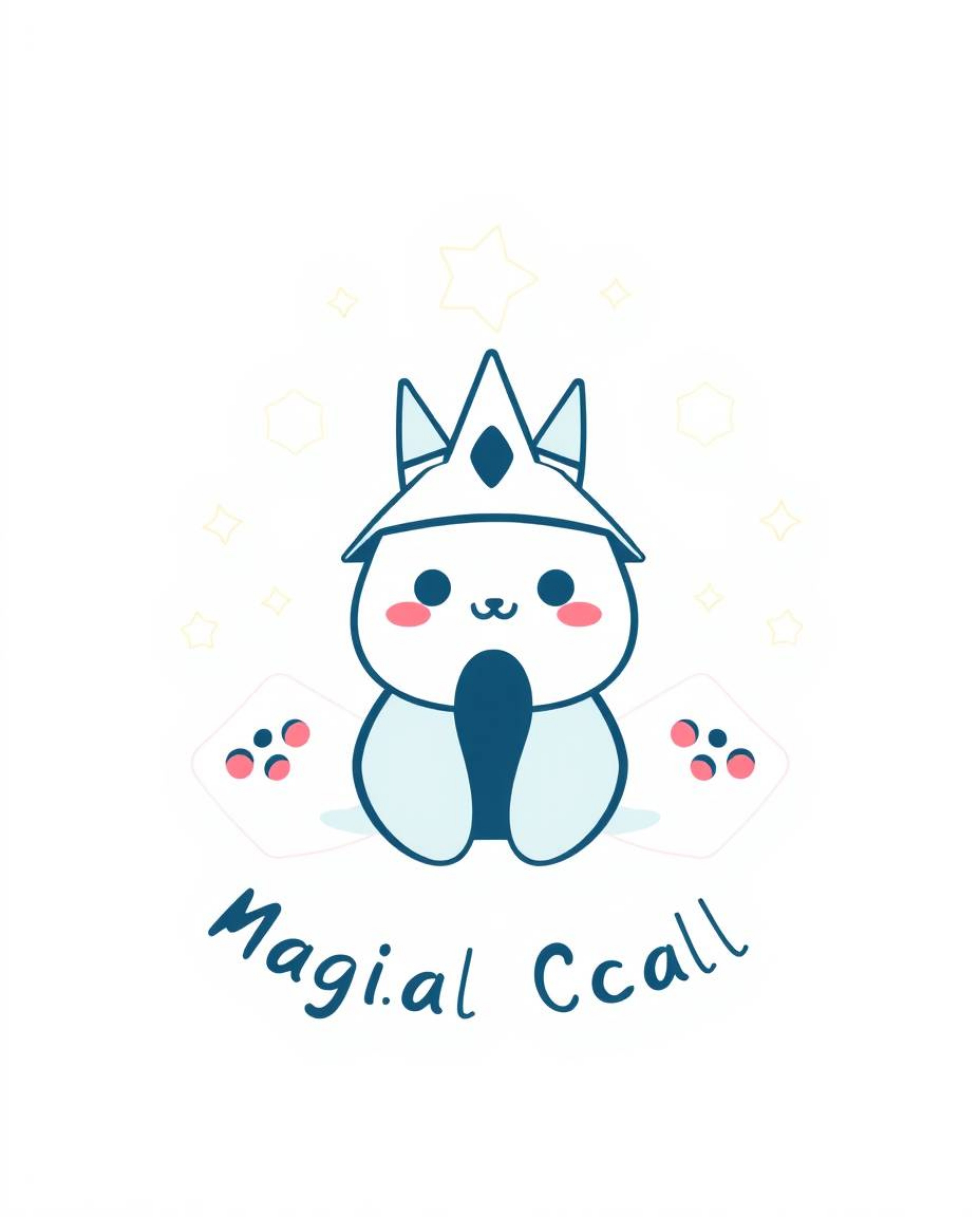 This adorable and charming logo is perfect for a magical school filled with young wizards. It features geometric shapes and c