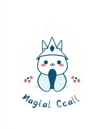 This adorable and charming logo is perfect for a magical school filled with young wizards. It features geometric shapes and c