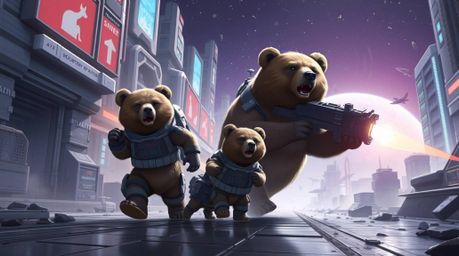 Embark on an exciting urban adventure with a futuristic twist!  This captivating story follows a bear family navigating a tec