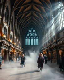 Explore a breathtaking architectural color photography series showcasing a magical school brimming with young wizards.  Witne