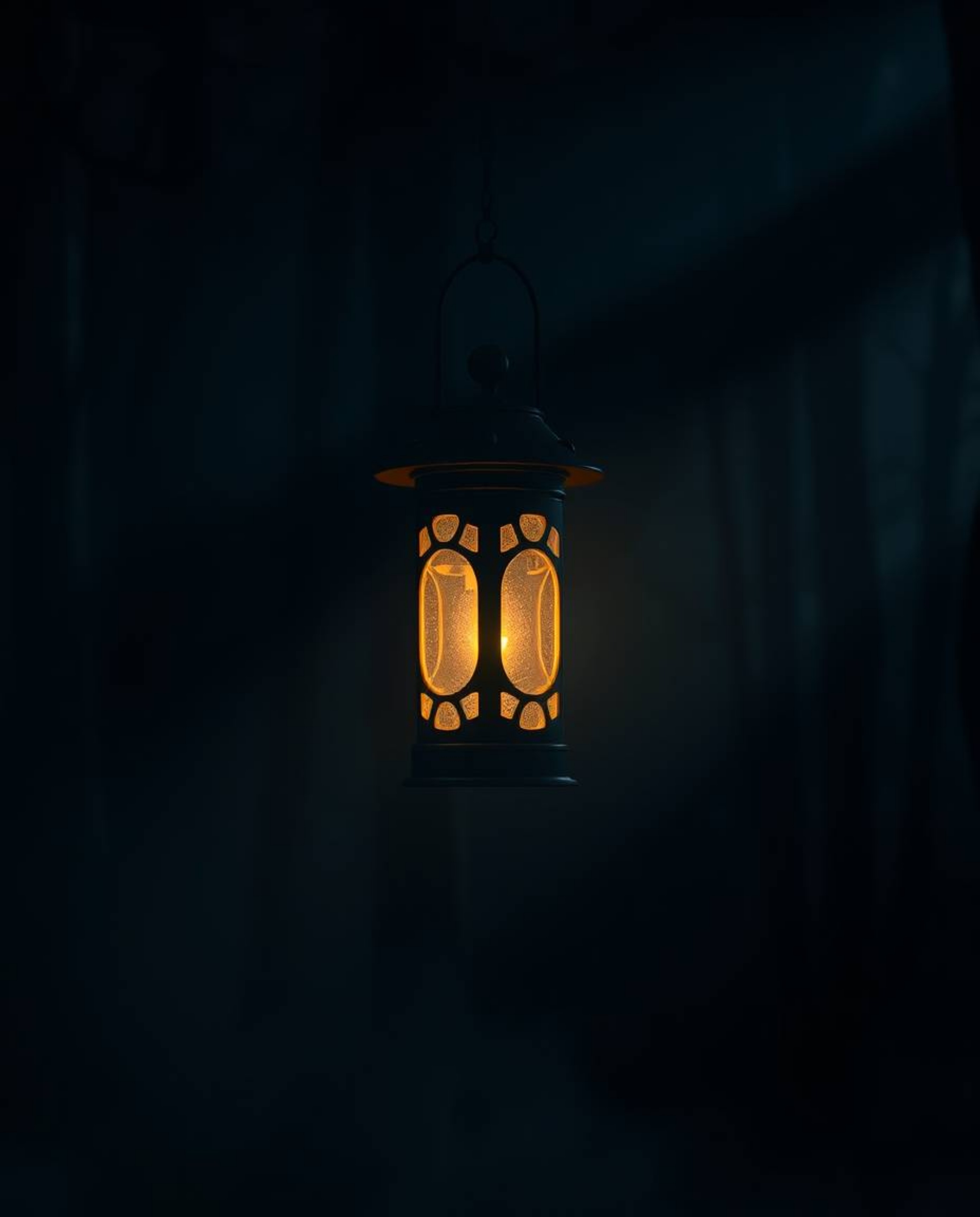 Experience the captivating beauty of a glowing lantern in a dark forest, showcasing stunning volumetric lighting and smooth g