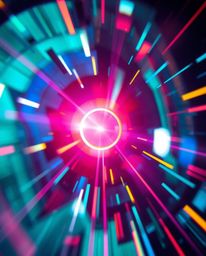 Explore a captivating visual experience featuring bright lens flares and tight close-up shots, showcasing abstract shapes wit