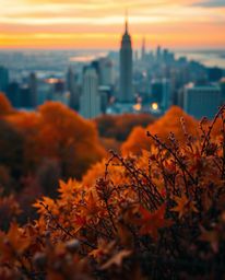 Immerse yourself in a captivating digital landscape featuring warm autumn colors and extreme macro details. This glitchy scen