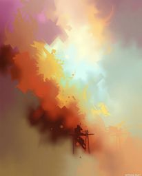 Immerse yourself in an ethereal spiritual vibe with this captivating digital artwork. Featuring epic colors, a misty atmosphe