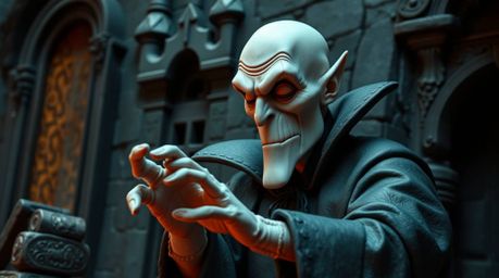 A captivating piece of sculptural clay art depicts a classic Disney villain with sharp features and pale skin, casting a spel