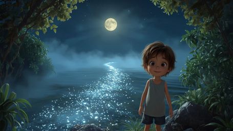 This vibrant and whimsical photograph, reminiscent of Pixar's fantastical storytelling, captures a tender moment between a cu