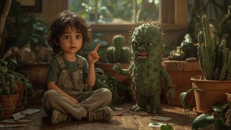 a highly detailed, cinematic photograph of a curious, bright-eyed homeschooled genius, around 10-12 years old, with a messy, 