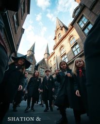 Experience the magic of a wizard school in an urban setting through captivating street photography. This collection features 