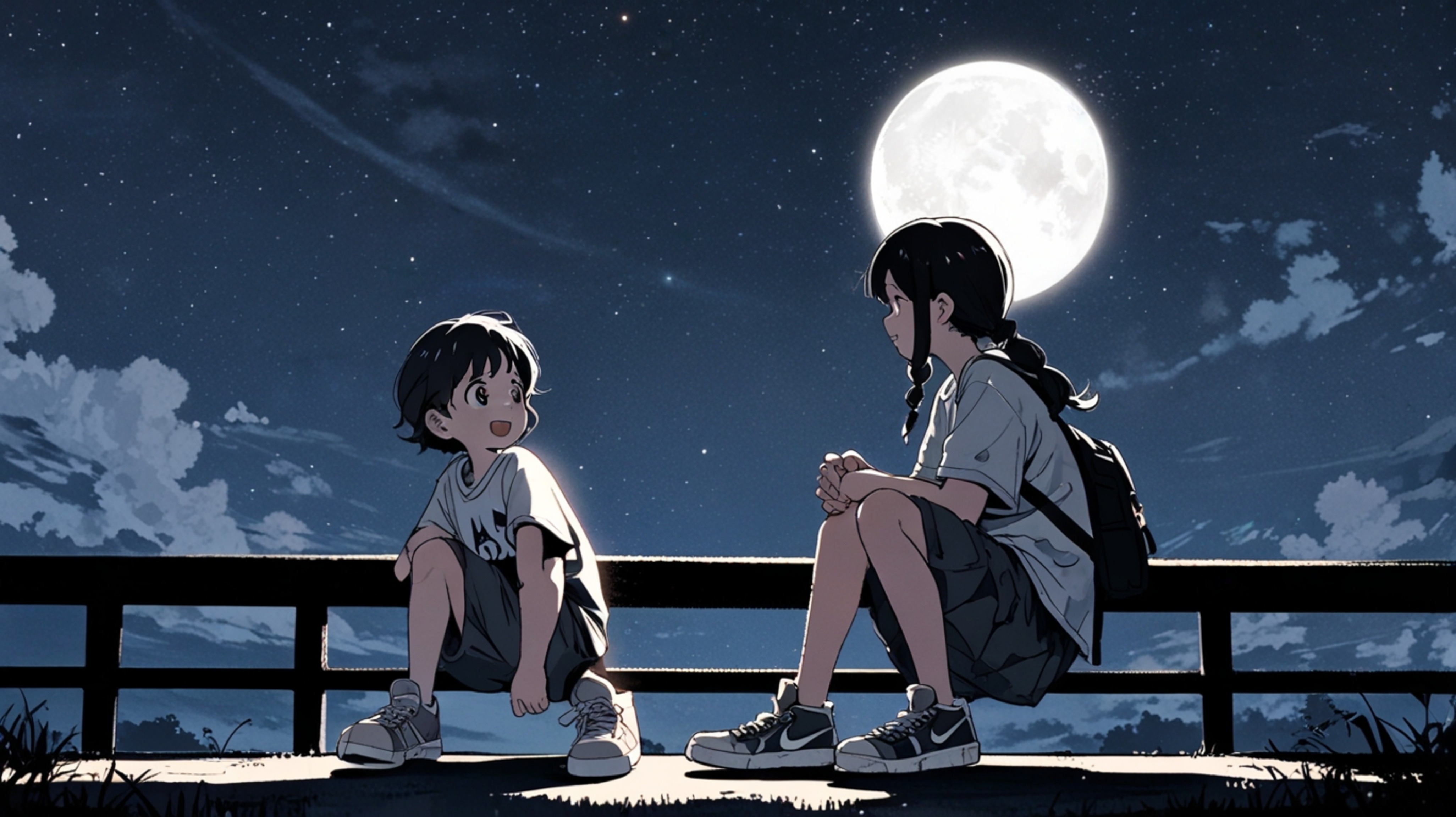 Step into a world of magic and wonder with this enchanting, Pixar-style anime about a kid's unique friendship with the moon. 