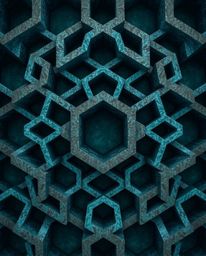 An overhead bird's-eye view showcases a mesmerizing repetitive cube pattern, rendered in the style of M.C. Escher's impossibl