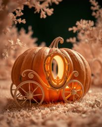 Witness the enchanting transformation of a pumpkin into a carriage in this extreme macro infrared photograph.  The otherworld