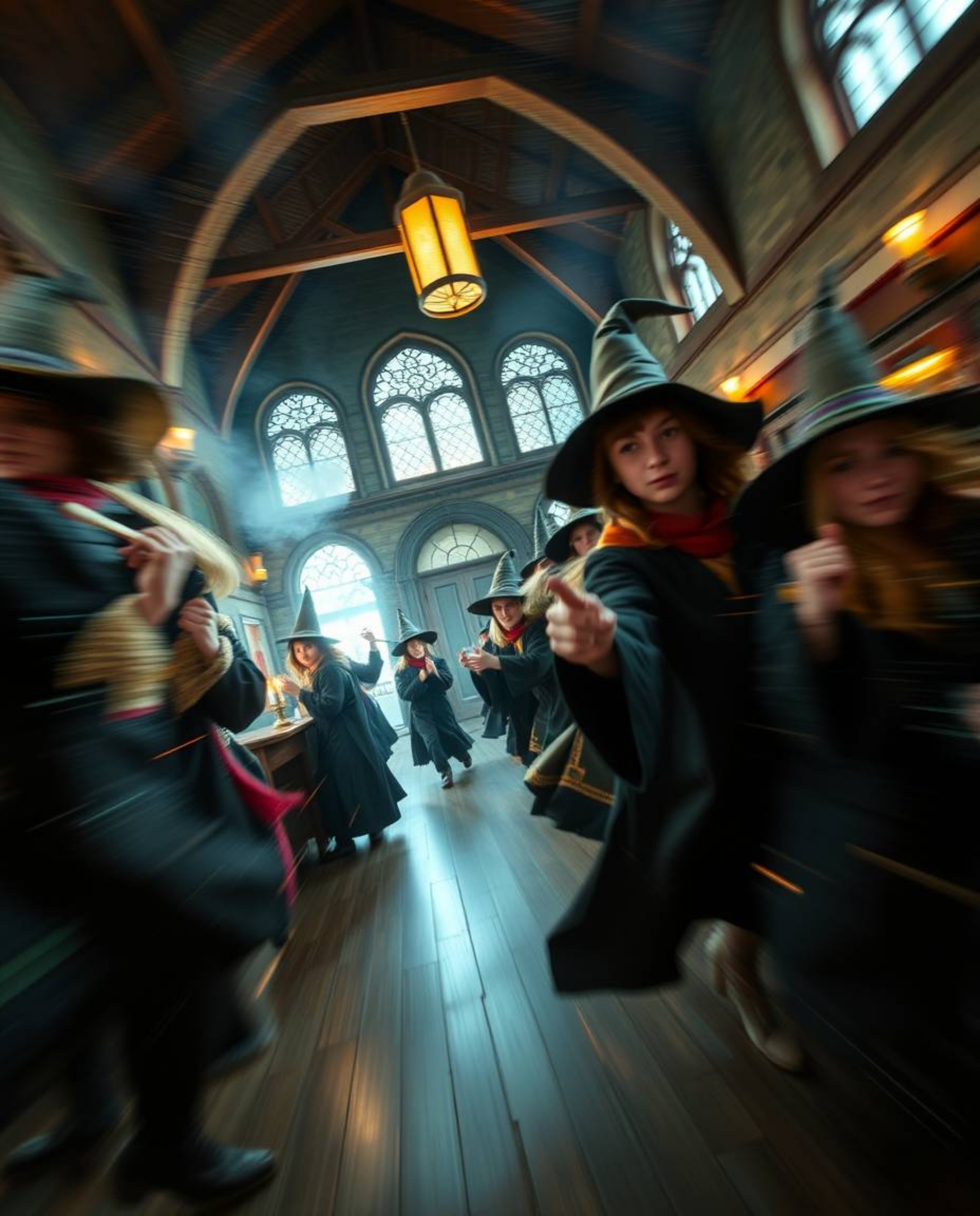 Discover captivating dynamic motion images of a magical school brimming with young wizards. Experience the magic with blurre