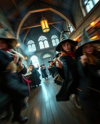 Discover captivating dynamic motion images of a magical school brimming with young wizards.  Experience the magic with blurre