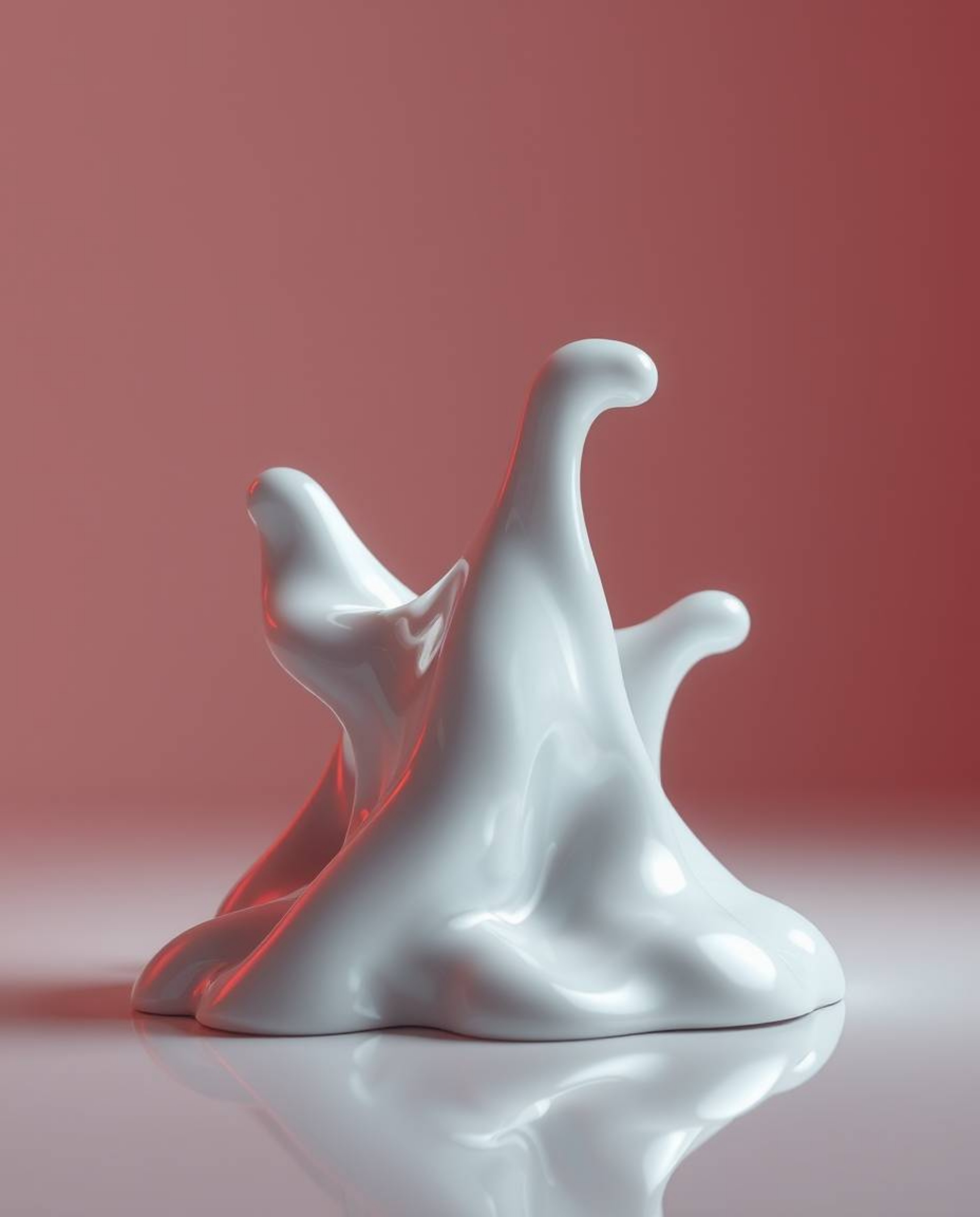 Explore the captivating world of sculptural 3D fluid mercury shapes, brought to life with a blurred bokeh effect and reflecti