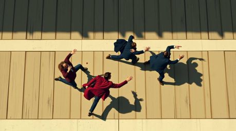 Experience a thrilling chase sequence rendered with exaggerated squash and stretch animation techniques. This sophisticated s