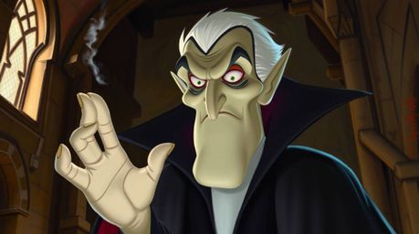 A captivating digital painting in the style of a classic oil painting depicts a Disney-esque villain casting a spell within t