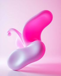 Explore mesmerizing silhouetted 3D abstract liquid forms illuminated by electric vivid pastel colors and soft lighting. This 