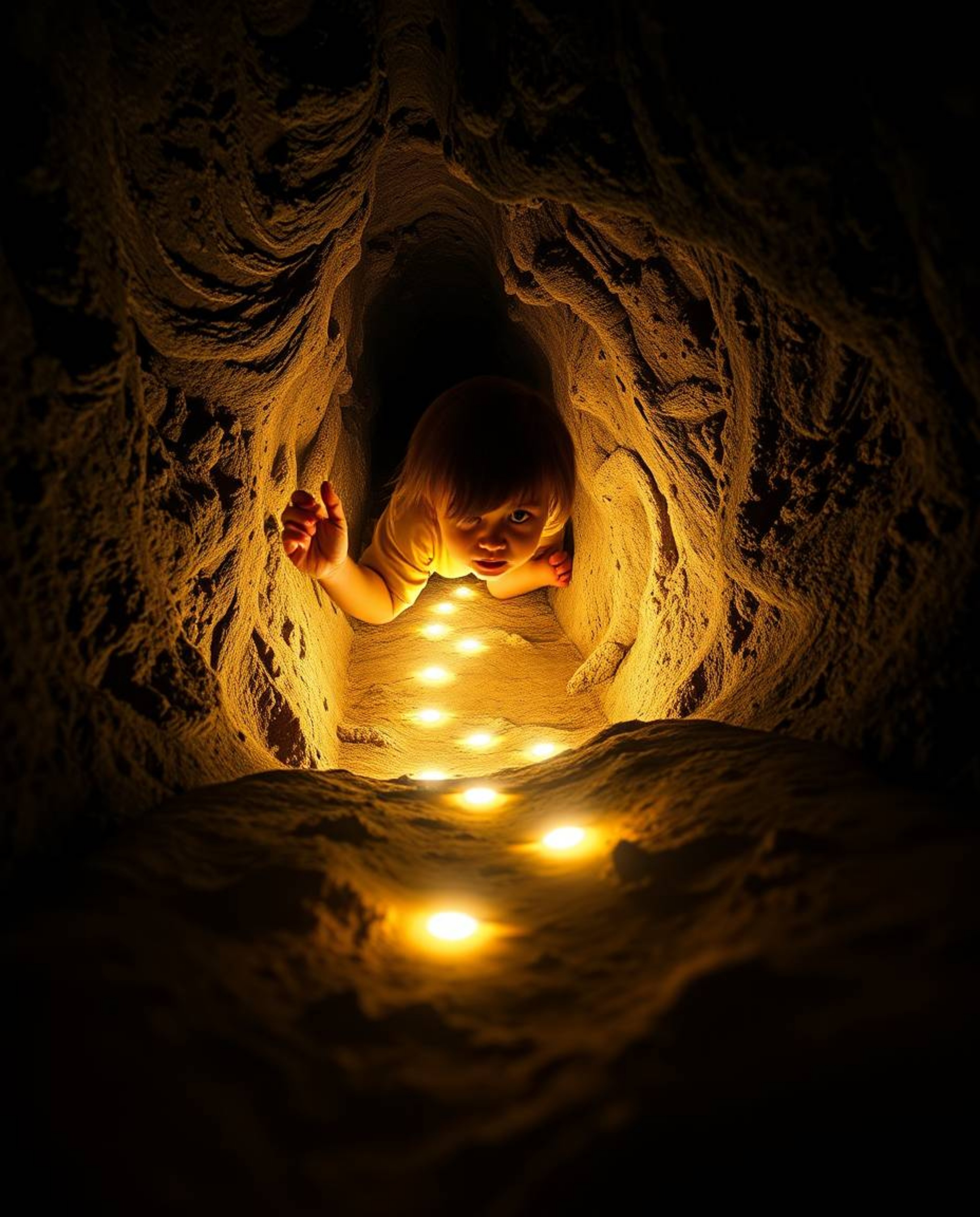 A captivating high-resolution stock photo capturing a child with dark hair gazing upwards, following a mesmerizing trail of g