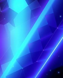 This stunning digital artwork showcases a futuristic interface composed of intricate geometric patterns with a mesmerizing ho