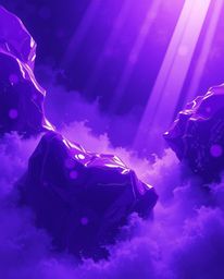 Immerse yourself in a captivating Isekai anime-style illustration rendered in deep ultraviolet hues. This hyperrealistic sci-