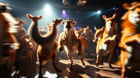 Experience the electrifying energy of a dynamic animal dance party!  This vibrant video showcases animals in captivating acti