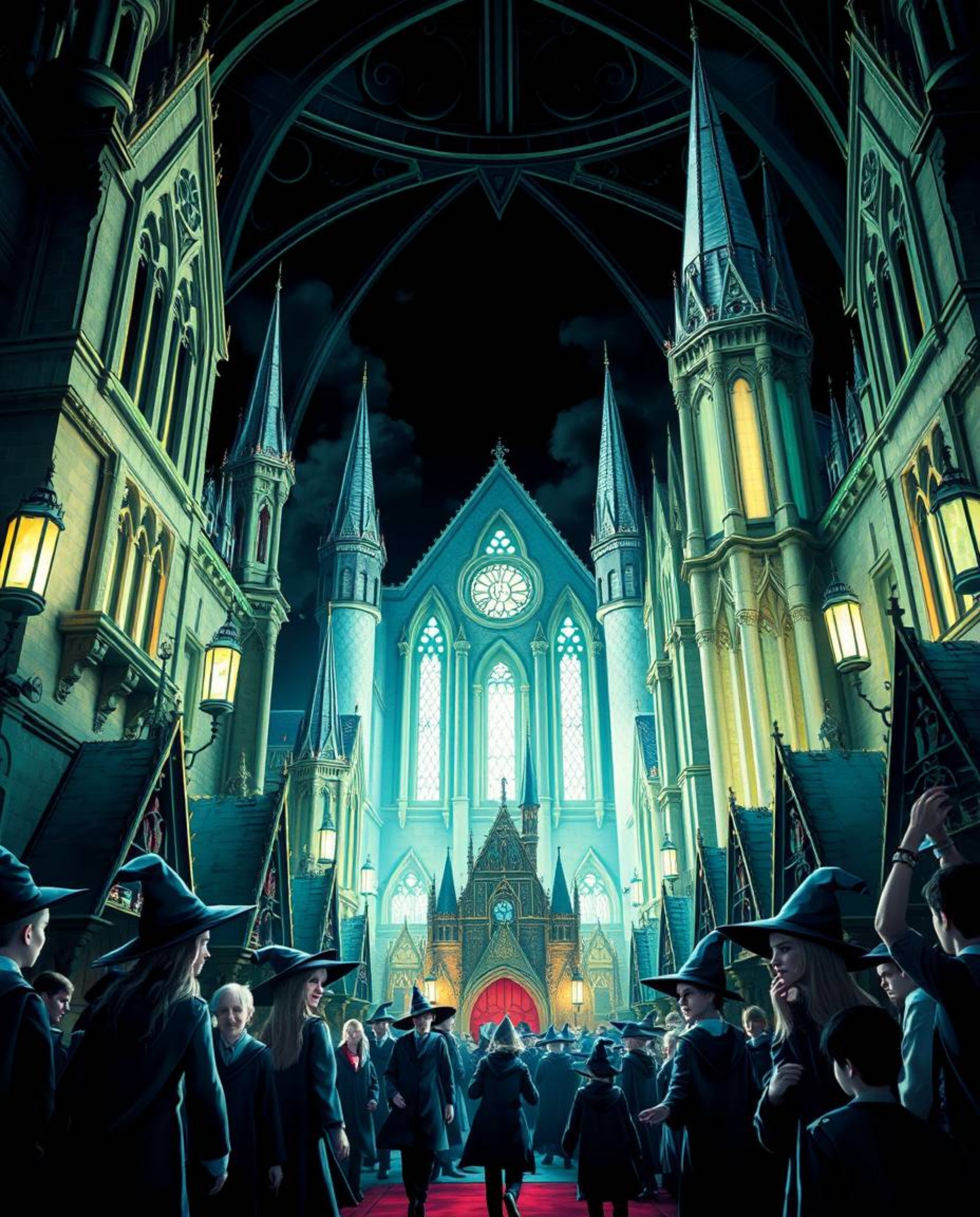 Discover a captivating visual journey through a magical school brimming with young wizards.  Experience the graceful elegance