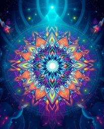 Immerse yourself in a world of Isekai anime and ethereal spirituality with these captivating geometric floral mandalas.  Feat