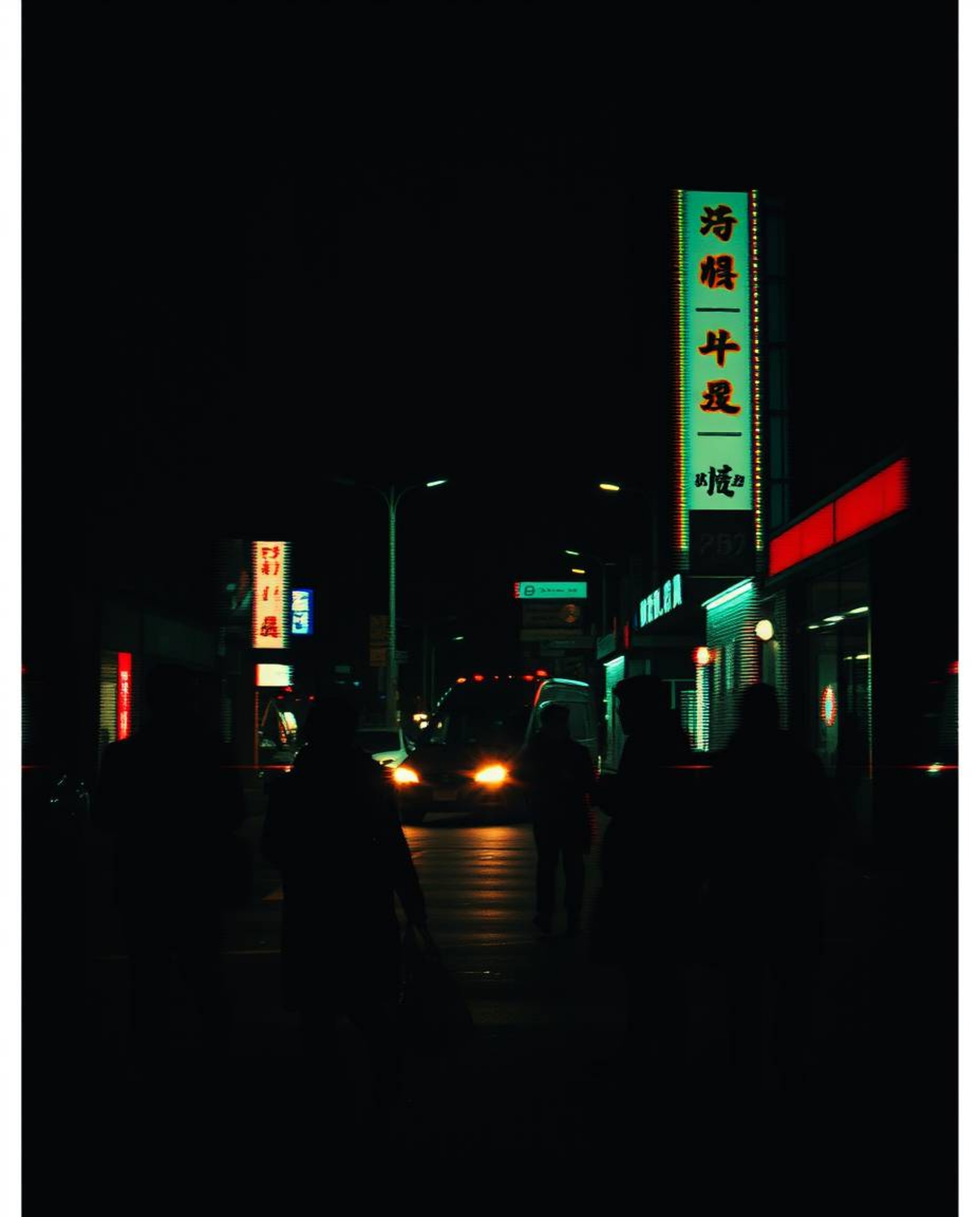 Explore the moody and abstract world of street photography featuring low-contrast visuals and disruptive glitch effects. This