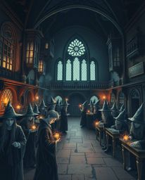 Discover a captivating dark fantasy world within a magical school, where young wizards train amidst unsettling details and a 