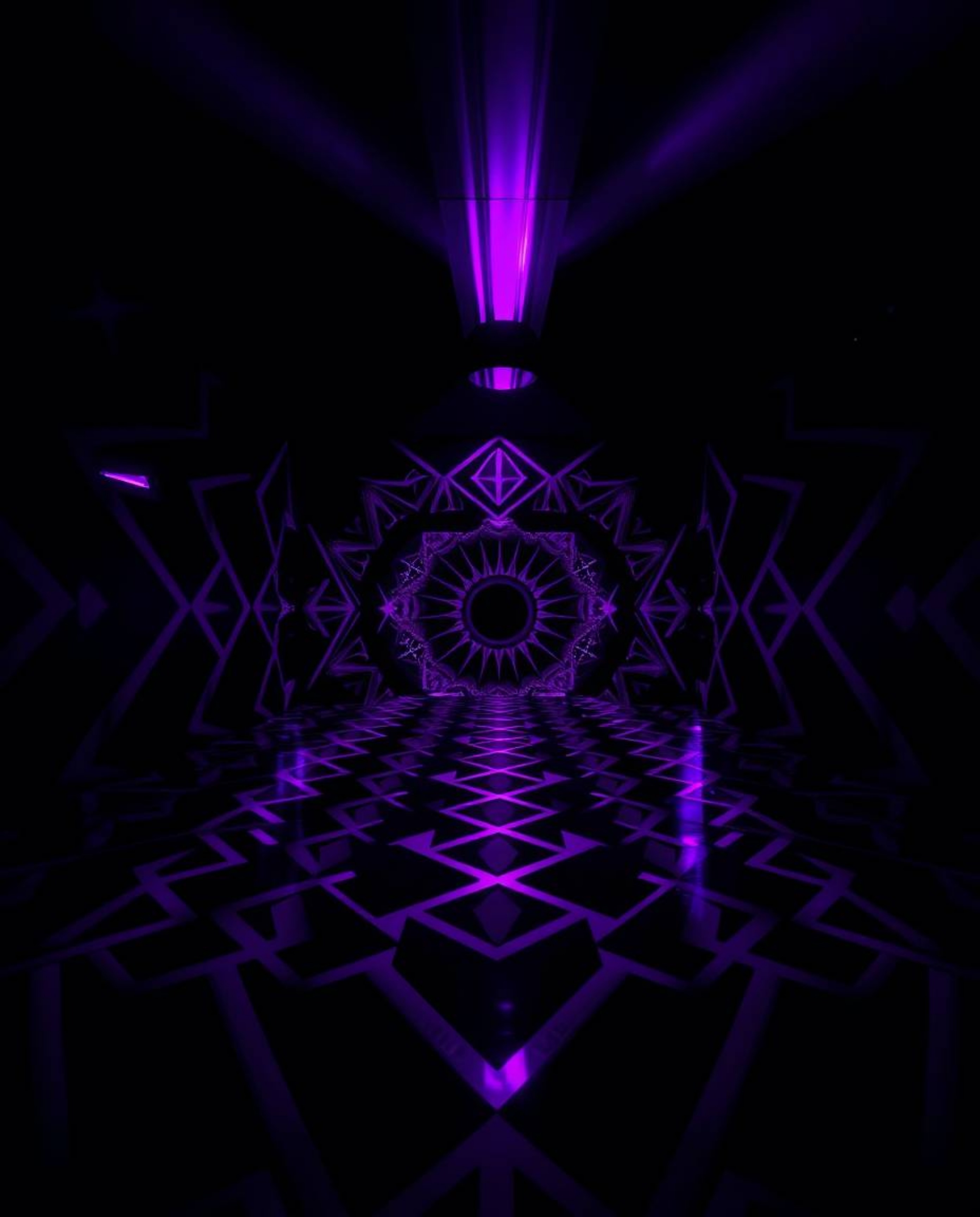 Explore an image awash in deep ultraviolet hues and dramatic lighting, rendered in striking black and white.  Featuring a cap