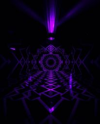 Explore an image awash in deep ultraviolet hues and dramatic lighting, rendered in striking black and white.  Featuring a cap