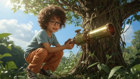 A highly detailed, high-resolution stock photo of a bright-eyed, bespectacled homeschooled genius building an intricate, stea