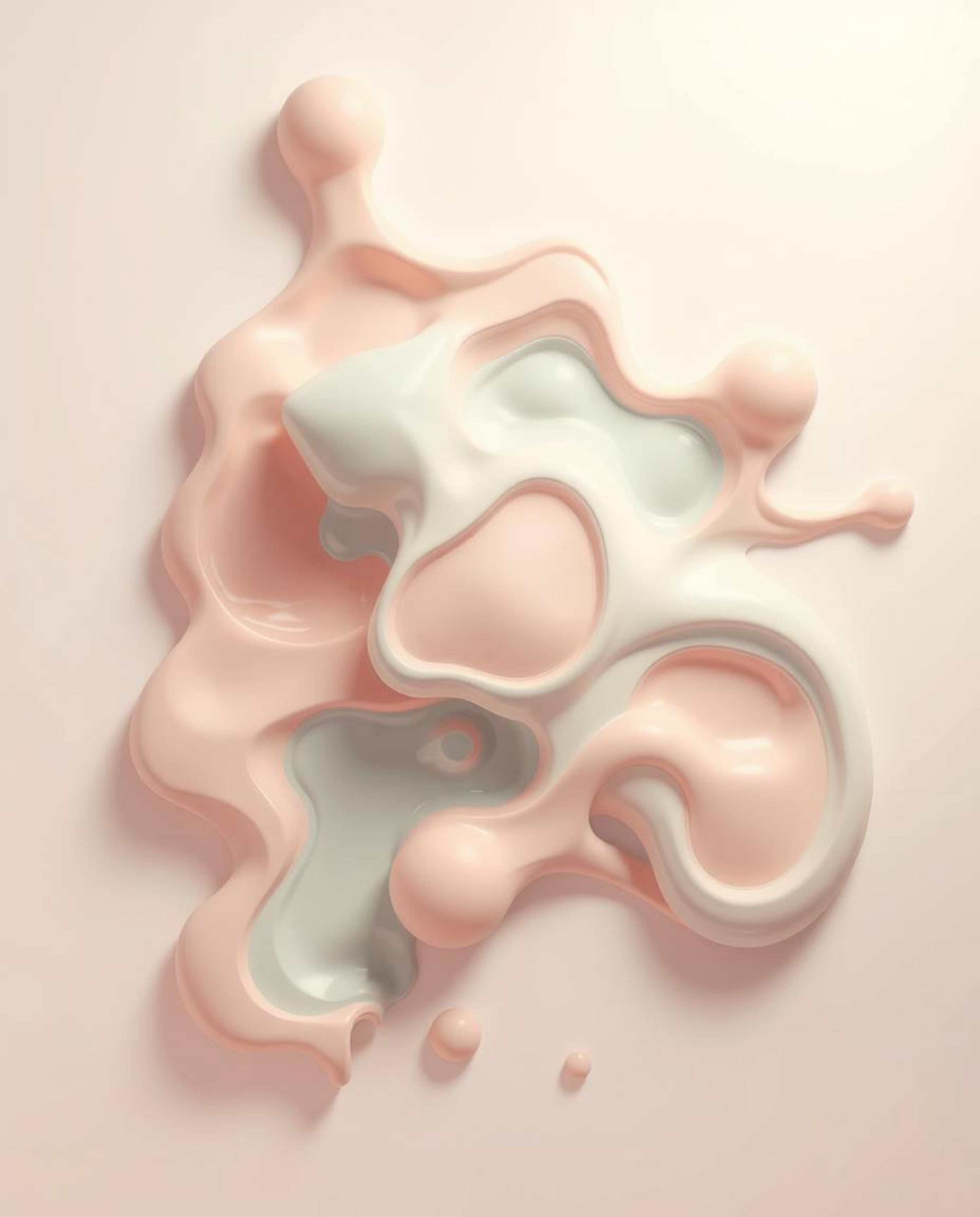 Immerse yourself in a captivating world blending isekai anime aesthetics with abstract 3D liquid forms. This artwork features