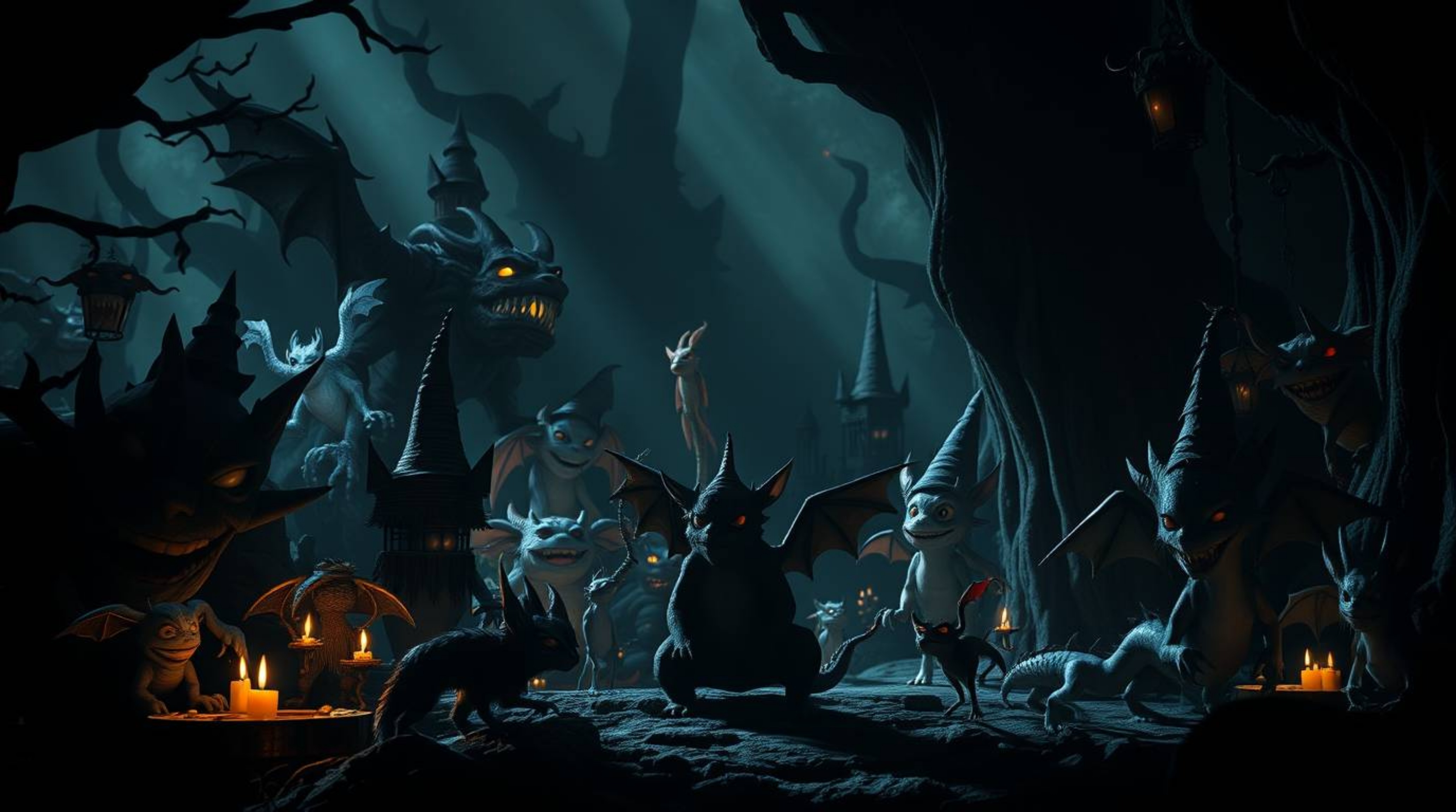 Explore a fantastical kingdom brought to life with high contrast, low-key lighting that emphasizes deep shadows and a dramati