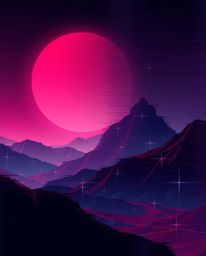Immerse yourself in a sophisticated digital landscape where rich burgundy and deep blue hues collide in an elegant glitch eff