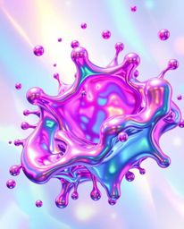 Experience the mesmerizing beauty of iridescent colors and abstract 3D shapes floating effortlessly in space. This surreal di