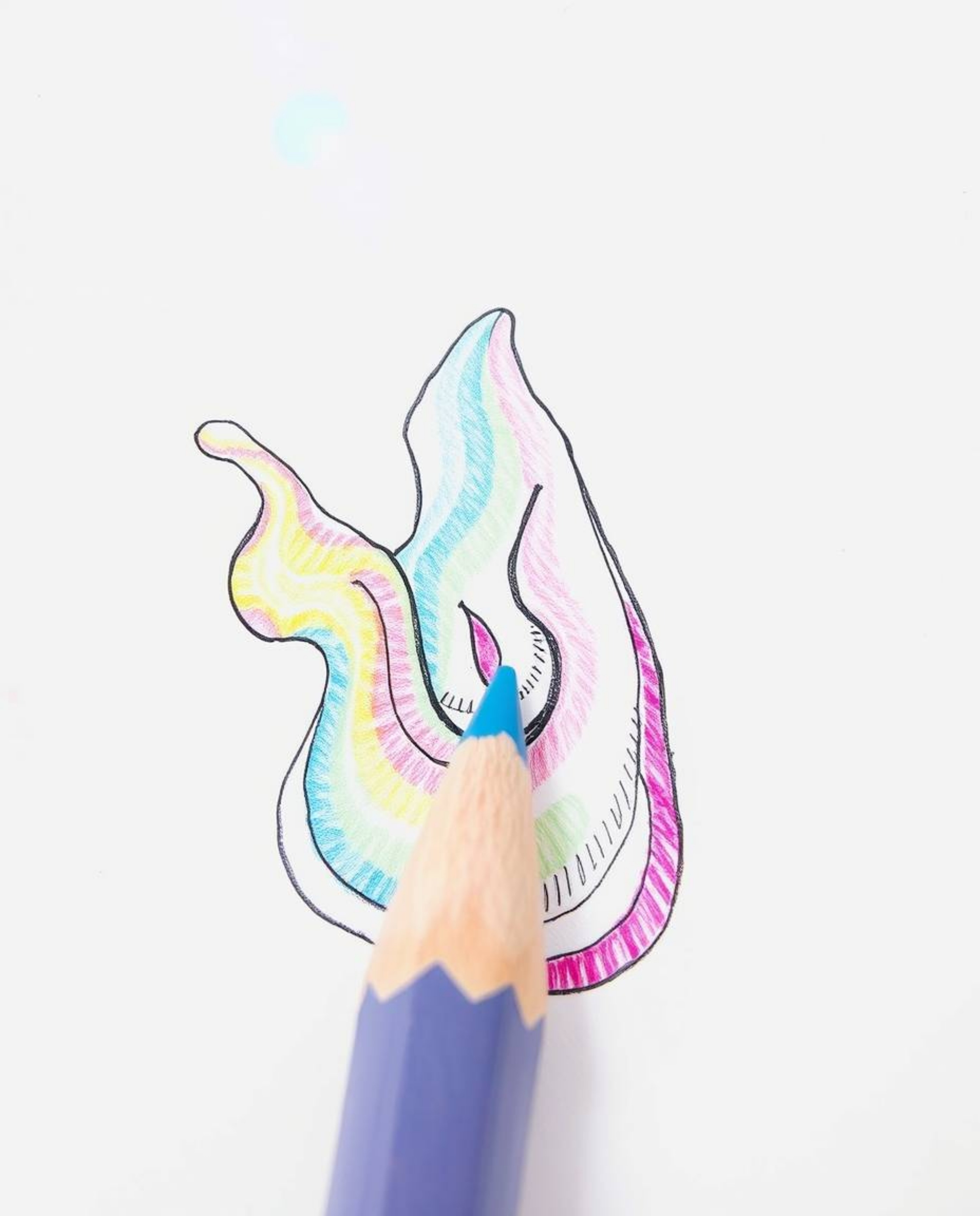 Explore the intricate beauty of hand-drawn sketches combined with 3D abstract liquid forms in a macro close-up view. This vib